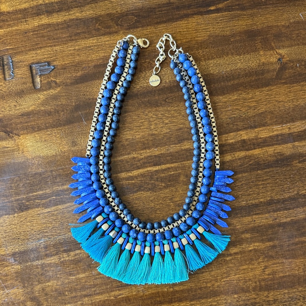 Beaded Blue & Teal Statement Necklace - Stella & Dot